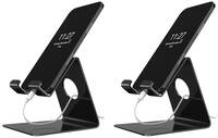 Elv Mobile Phone Mount Tabletop Holder for Phones and Tablets - Black (Pack of 2)
