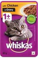 Whiskas Wet Cat Food For Adult Cats (1+Years), Chicken In Gravy Flavour, 85G, 1 Count 
