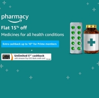 Extra 10% back up to ₹250 on Min Order: ₹2000 | Amazon Pharmacy