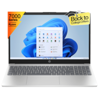 HP 15-FC0030AU AMD Ryzen 5 (15.6 inch, 16GB, 512GB, Windows 11, MS Office 2021, AMD Radeon, FHD IPS Display, Natural Silver, 7L034PA)