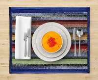 (Set of 2) Status Contract Amaze Cotton blend Tablemats- Dining Room Kitchen Placemats, Machine Washable, Heat Resistant-Set of 2 (30X45 Cms)