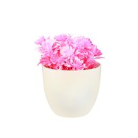 TrustBasket Artificial Potted Pink Shrub | Decorative Artificial Potted Indoor Plant for Living Room, Table Top, Office Desks, Home Garden & Balcony.
