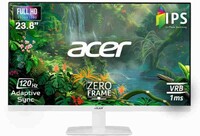 Acer HAO 23.8 inch Full HD LED Backlit IPS Panel with EcoDisplay, Mercury Free, Flicker Free, Bluelight Shield, AMD Free Sync Compatible, 2X2W Inbuilt Speakers, Tilt-able Stand Ultra-thin Monitor