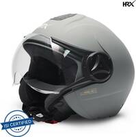 HRX Wander Open Face Motorbike Helmet  (Grey)