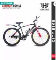 Fastway Bicycle HOPPER JETPRO 26T BLACK, WITH 90% ASSEMBLED 26 T Road Cycle (Single Speed, Black)