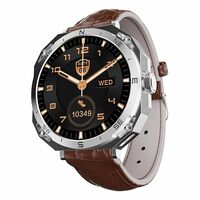 boAt Enigma Z20 Smart Watch with 1.51” HD Display, Luxurious Metal Body Design,Save Upto 250 Contacts,SOS, Password,Built-in Games,Voice Assistant,HR&Sp02 Monitoring,IP68(Brown Leather)
