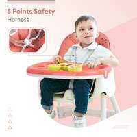 R For Rabbit Sugar Doodle High Chair Age 0.6 to 5 Years | 6 Months Warranty | (Indian Red)