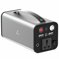 Ambrane 200W Portable Power Station Generator, 222Wh Battery, 2 USB A, 1 DC, and 1 AC Port with LED light (Powerhub 200, 60000mah Power Bank