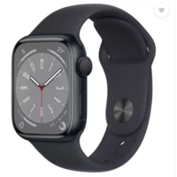 Apple Watch Series 8, 41mm GPS ECG app, Temperature sensor, IPX6, Fall/Crash Detection  (Midnight Strap, Regular)