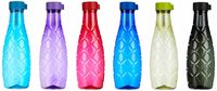 Amazon Brand - Solimo 1 Lt Water Bottle | Multicolor | Set Of 6 (Xing) - Polyethylene Terephthalate