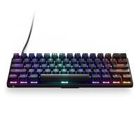 SteelSeries New Apex 9 Mini Hotswap Optical Mini Keyboard 60% Compact Design Optical Switches Rgb Customization Aluminum Alloy Frame Double Shot Pbt Keycap, Black