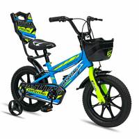 Geekay Hashtag Junior 2.0 Single Speed 14T Kids Cycle - Blue Green