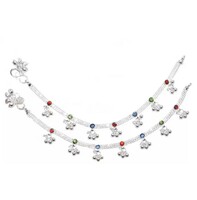 Frolics India Multicoloured Stone Hanging For Kids 3 to 8 Years Alloy Anklet