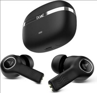 boAt Nirvana Ion in-Ear Earbuds w/ 120 HRS Playback(24hrs/Charge), Crystal Bionic Sound w/Dual EQ Modes, Quad Mics ENx™ Technology, in Ear Detection(Charcoal Black)