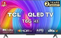 TCL 108 cm (43 inch) QLED Ultra HD (4K) Smart Google TV With Hands-Free Voice Control (43T6G)