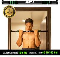 Pull-Up Bar for Home Workout | Non-Slip Carbon Steel Bar (Load Capacity: 100 Kg)