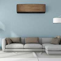 PrettKrafts Waterproof Printed Ac Cover For Split Ac 1.5 Ton Indoor Unit | All Weather Cover (Trio Beige)