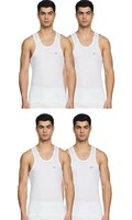 LUX VENUS Men's Cotton Vest (Pack of 4)