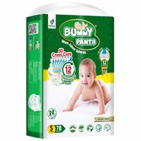 Bummy PANTS Super Dry Leakage Proof Technology Baby Diaper –Small (S) Size, 78 Count