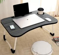 kepler Wood Portable Laptop Table  (Finish Color - Black, Pre Assembled)