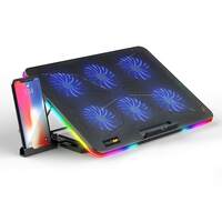 Cosmic Byte Hydroid RGB Cooling Pad with 6 Fans With Mobile Holder