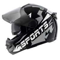 Steelbird SBH-34 Sports ISI Certified Full Face Bike Helmet for Men and Women with Inner Smoke Sun Shield