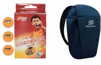 DHS TT Ball S-S1840BY 2 Star Y Supermarket (6 Pcs Box) 54 PCS with Smart PRO TT Special Cover Speed Teal