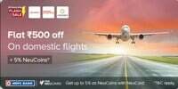 TataNeu - Flat 500 Off on Domestic Flights