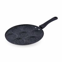 Attro Non Stick Heavy Duty 7 Cavity Single Handle Uttapam Tawa, Spatter Finish