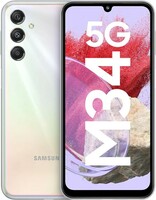 Samsung Galaxy M34 5G (Prism Silver,6GB,128GB)|120Hz sAMOLED Display|50MP Triple No Shake Cam|6000 mAh Battery|4 Gen OS Upgrade & 5 Year Security Update|12GB RAM with RAM+|Android 13|without Charger