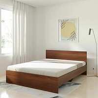 Amazon Brand - Solimo Madray Queen Size Engineered Wood Bed (Asian Walnut)