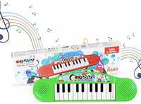 Gooyo GY3716 Battery Operated Multi-Functional Portable Organ/Piano/Keyboard Musical Toy for Kids/Babies/Girls/Boys/Gifts | Green Color, Power Source: 2xAA Battery (Not Included)