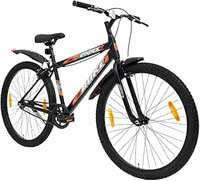 Avon Buke Apex 26MTB Bicycles for Men |Frame Size: 17.5 Inches|Wheel Size: 26 Inches|Short Bent Handle Bars, Chainwheel with PVC Disc|Rigid Fork with Caliper Break-Steel Rim(Black)