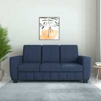  Amazon Brand - Solimo Zates 3 Seater Sofa (Fabric, Blue) 