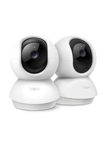 TP-LINK Tapo C210P2 360D 3MP 2K 2304 Full HD 1296P Smart Wi-Fi Security Camera, Pack of 2 (White) TP-LINK