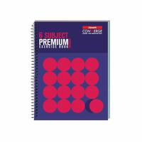 Luxor 6 Subject Spiral Premium Exercise Notebook, Single Ruled - (18cm x 24cm), 300 Pages