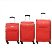 Aristocrat Trigon Red Solid Trolley Bag [Pack of 3]