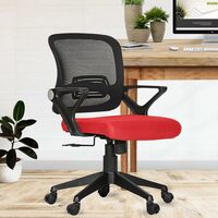 Da URBAN® Breva Mid-Back Revolving Mesh Ergonomic Chair (Red)
