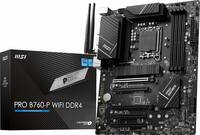 MSI PRO B760-P WIFI DDR4 ATX Motherboard- Powerful Performance, Reliable Connectivity, Sleek Design, Supports Intel Core 12th & 13th Gen Processors, DDR4, PCIe 5.0, USB 3.2 Gen2