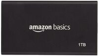 amazon basics Portable 1TB SSD, USB 3.2 Gen 2x2 (20Gbps, Type-C), Read Speed up to 2000MB/s 