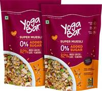 Yogabar No Added Sugar Muesli Pouch  (2 x 400 g)