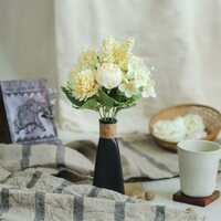 SATYAM KRAFT 1 Pcs Artificial Peony Multiflora Fake Flowers Sticks Bunch decorative items for home Decor