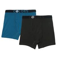 Rupa Frontline Colors Kid's Front Open Long Trunks [Pack Of 2]