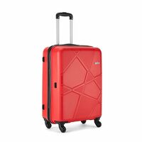 Safari Pentagon 65 cms Medium Check-in Polypropylene (PP) Hard Sided 4 Wheels 360 Degree Rotation Luggage/Suitcase/Trolley Bag (Cherry Red)