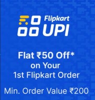 Get ₹50 Instant Discount On First Flipkart UPI Transaction On Order Of ₹200 And Above