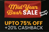 Pepperfry Mid Year Bash Sale - Upto 82% off + 20% Cashback + Extra 5% off+  Additional Bank offers