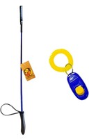 Foodie Puppies Dog Training Kit - Combo of Training Stick and Clicker for Dog | Professional Dog Training Equipment for Small, Medium & Large Dogs (I clicker + Stick)