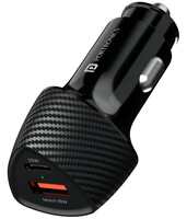 Portronics 51W Car Power 16 Fast Car Charger with Dual Output, 51 Watts Total(18W USB + 33W Type C PD)