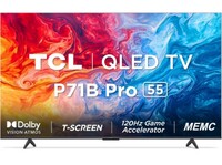 TCL 139 cm (55 inches) 4K Ultra HD Smart QLED Google TV 55P71B Pro (Black) 