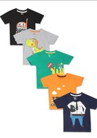 Donuts Boy's Regular T-Shirts (DOIBRNK00285G16_Assorted 18M)